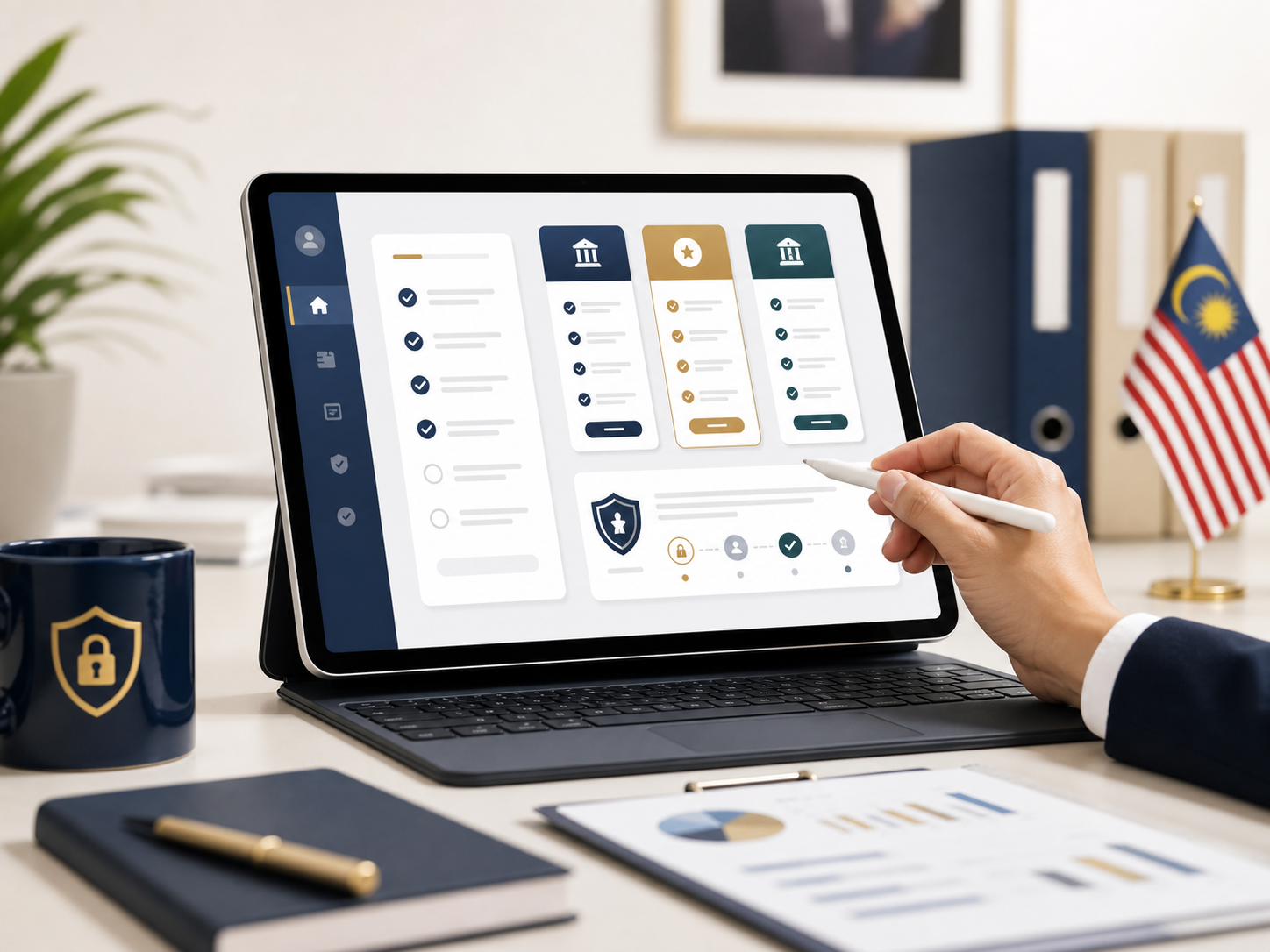Financing application matching and confidentiality visual