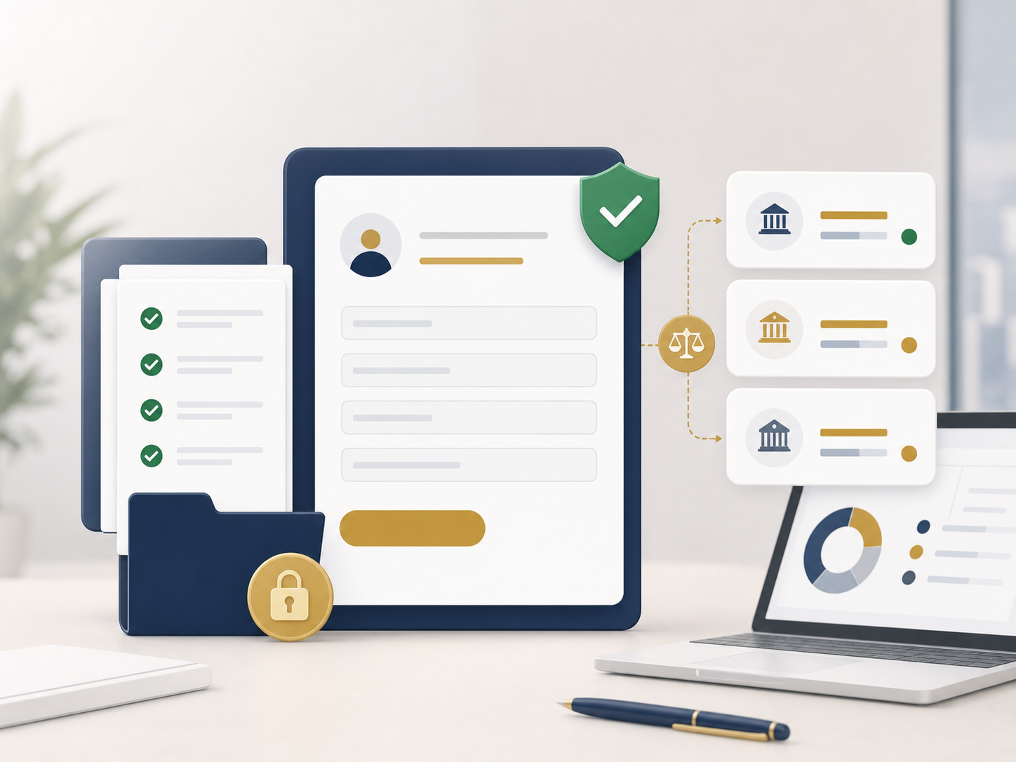 Financing application matching and confidentiality visual